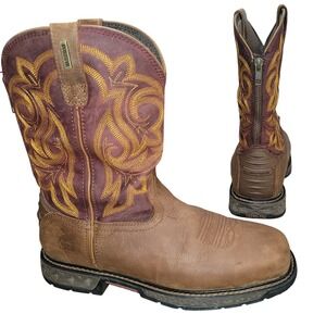 Georgia Boot Carbo-Tec LT Women Steel Toe Waterproof Zip Work Boots Barncore 9.5